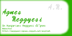 agnes meggyesi business card